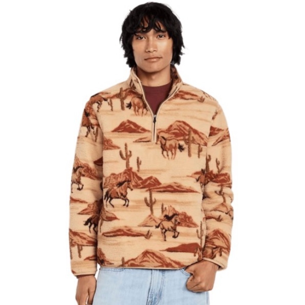 Old Navy Horse Desert Sherpa Pullover